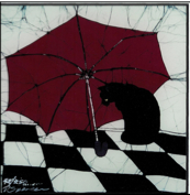 Red Umbrella Cat batik
© Toni Spencer